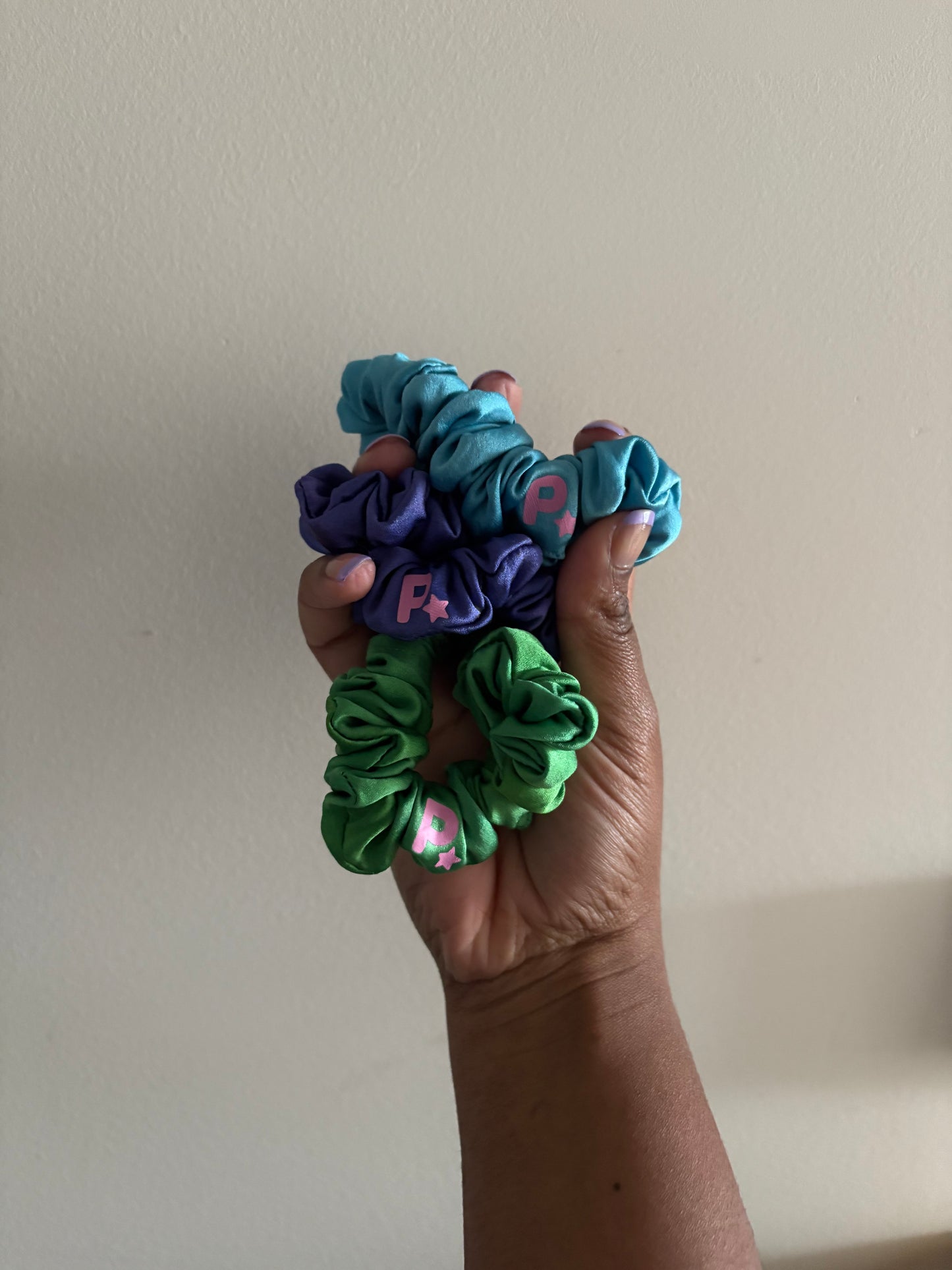 Emerald Green Stretch Silk Midi Scrunchie