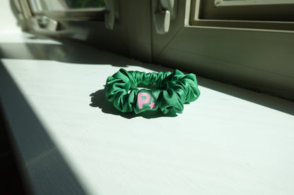 Emerald Green Stretch Silk Midi Scrunchie