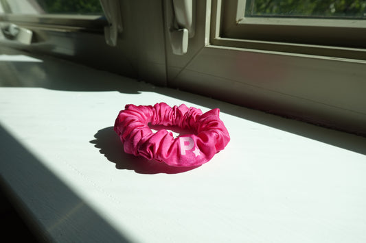 Pink Diamond Stretch Silk Midi Scrunchie